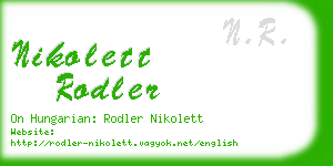 nikolett rodler business card